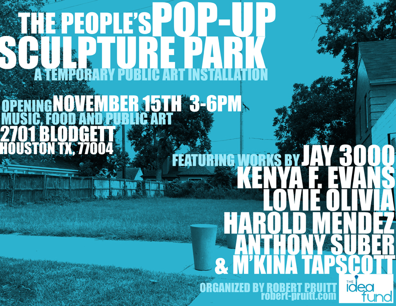 Pop Up Sculpture Park | Robert A. Pruitt | Round 6 (2014) | The Idea Fund